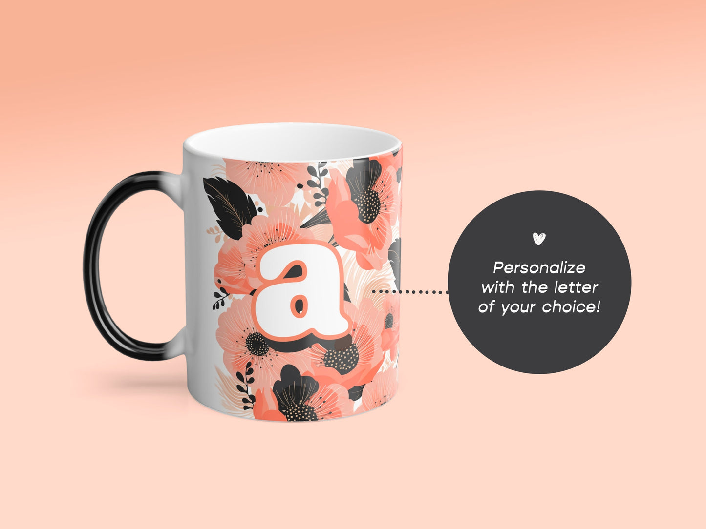Floral Monogram Magic Mug