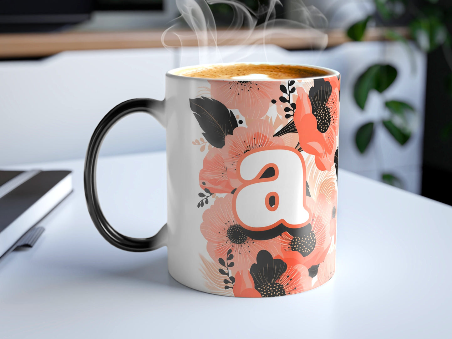 Floral Monogram Magic Mug