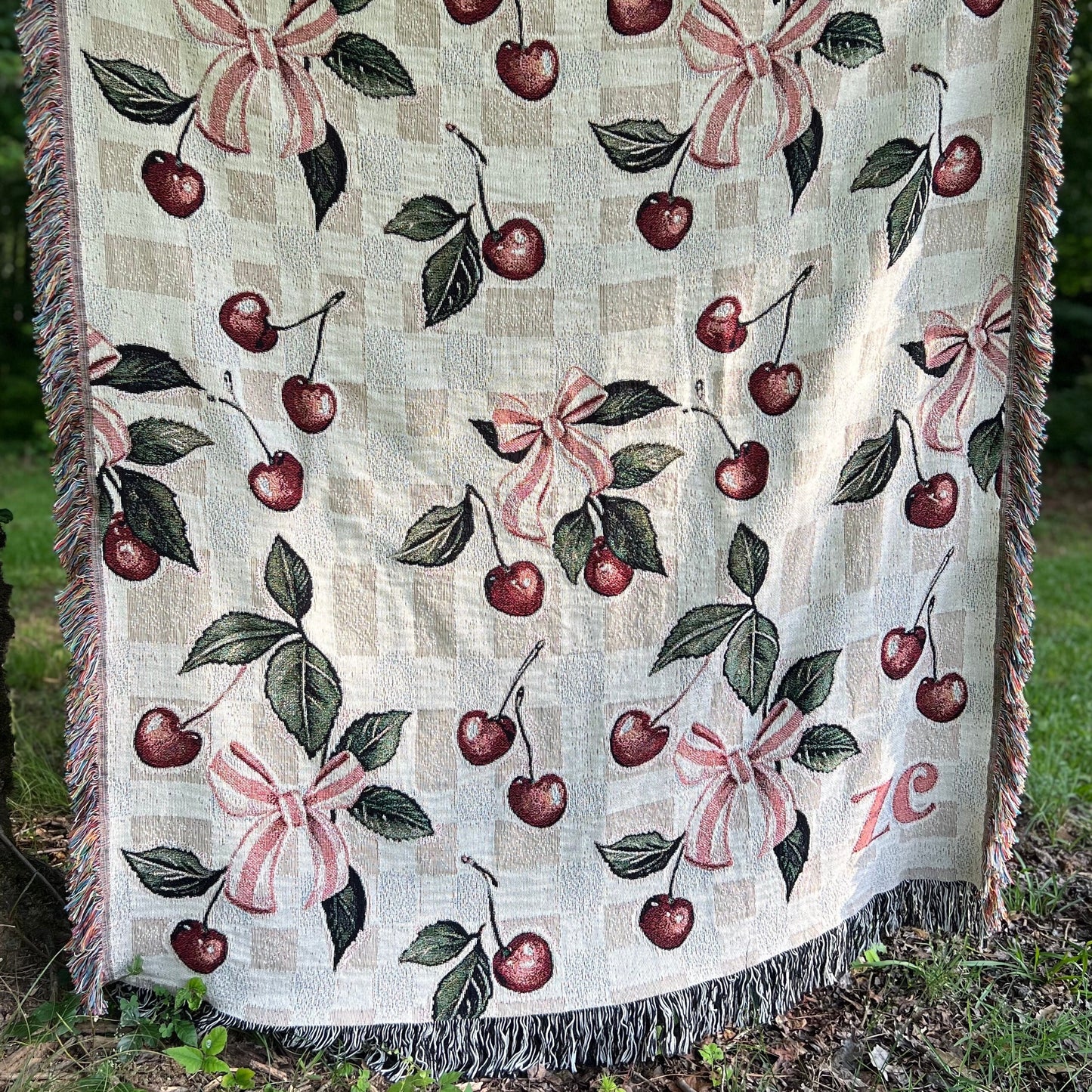 Dark Coquette Woven Blanket