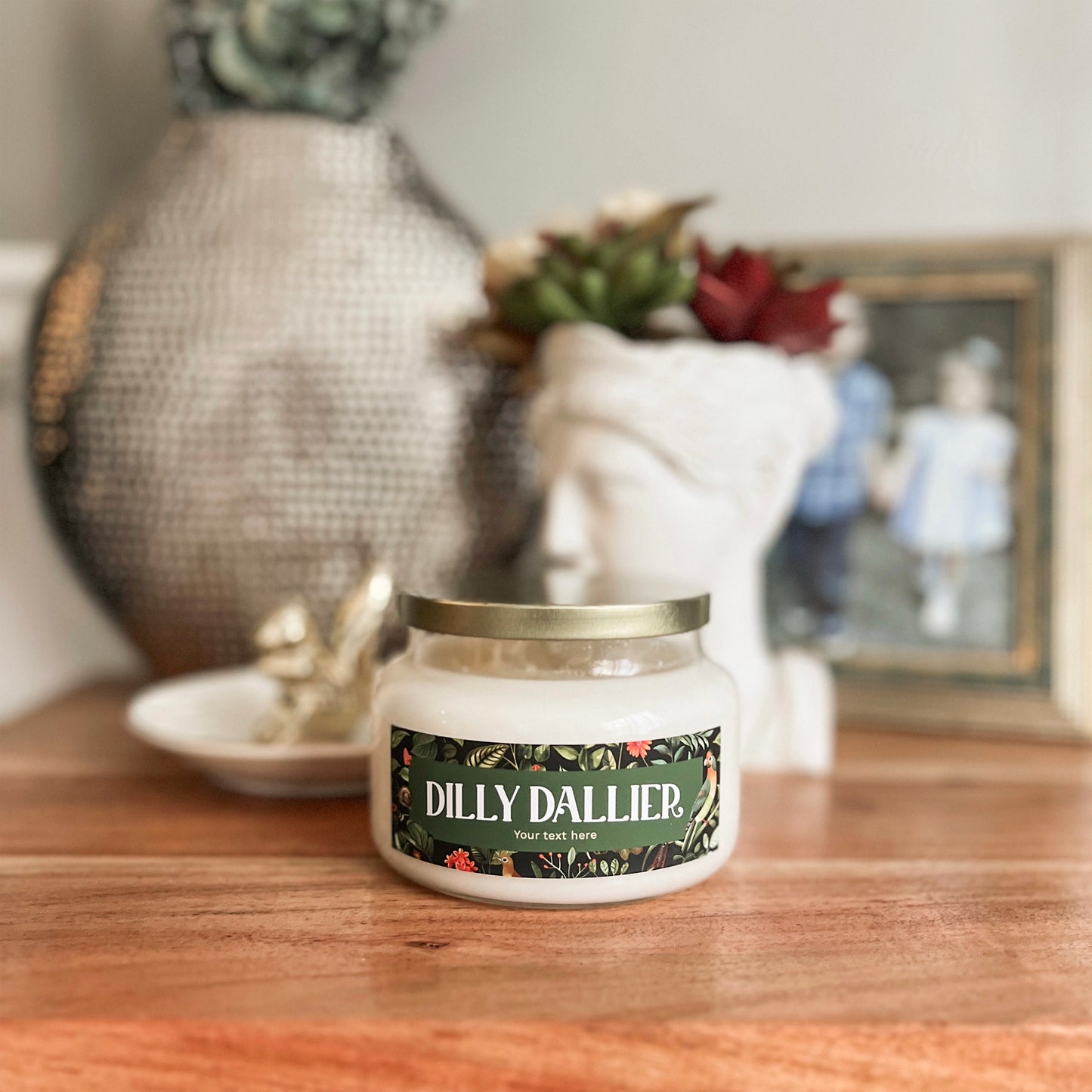 Dilly Dallier Double-Wick Personalized Candle