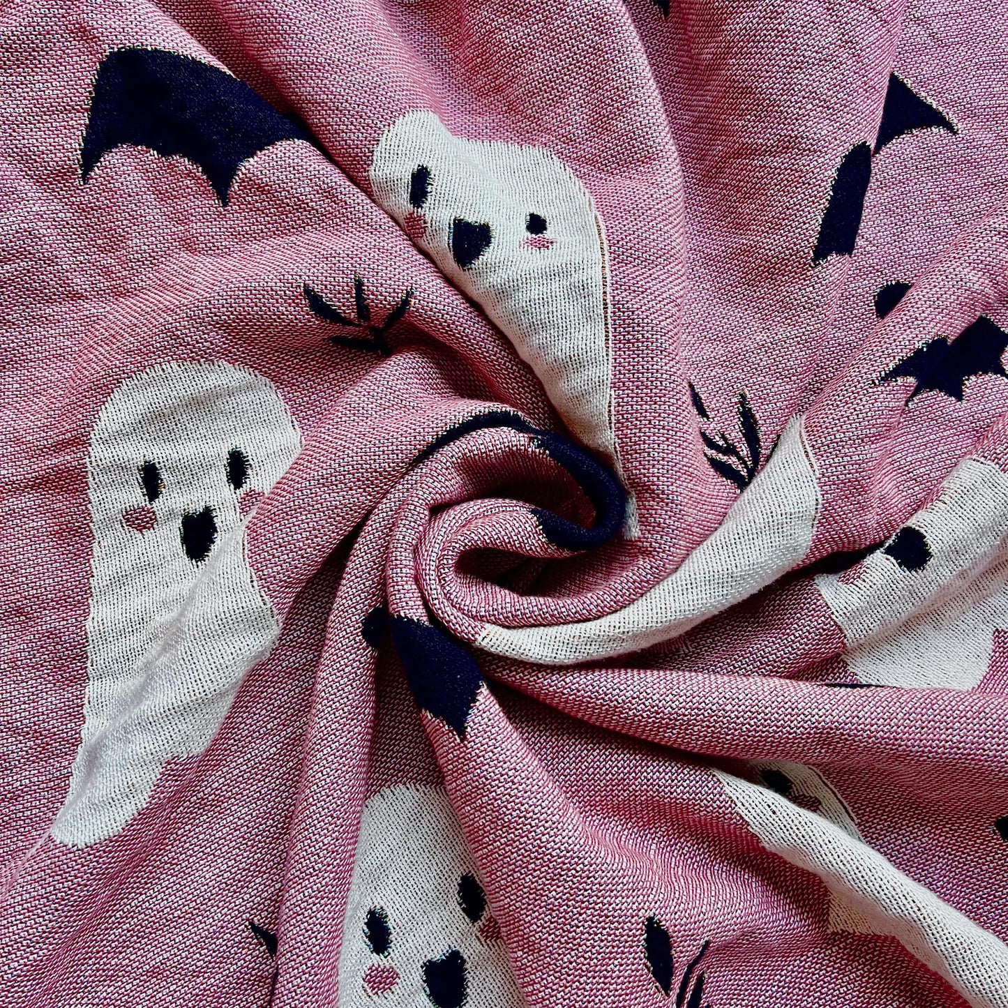 Ghosts and Bats Woven Blanket