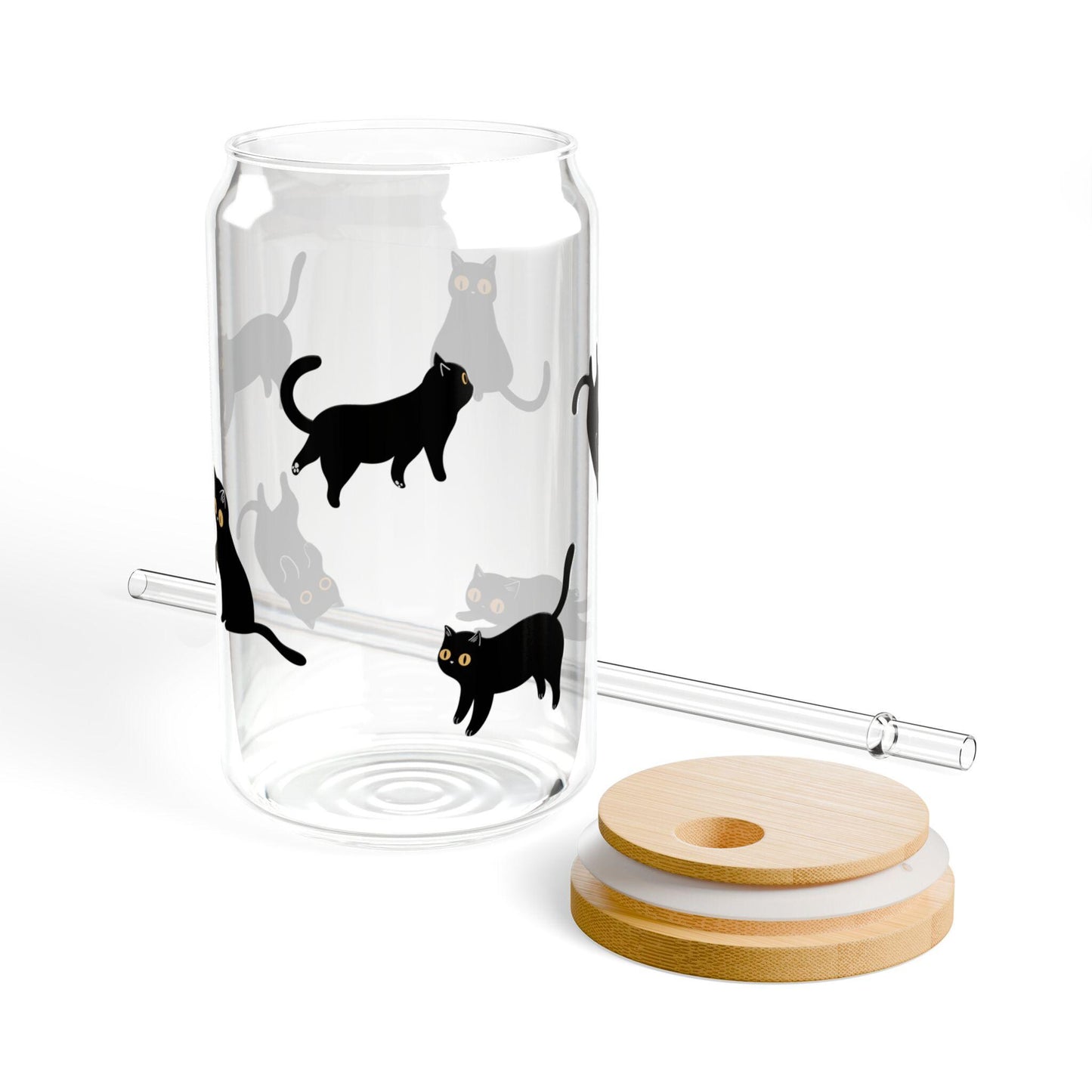 Black Cat Glass Tumbler