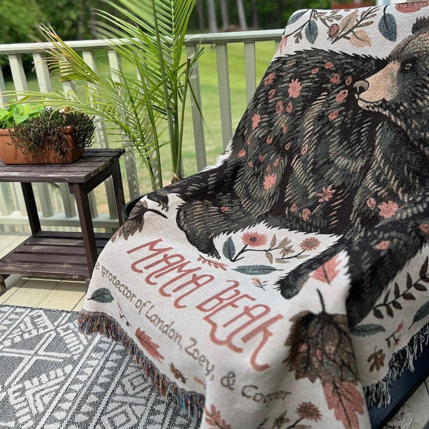 Mama Bear Personalized Throw Blanket