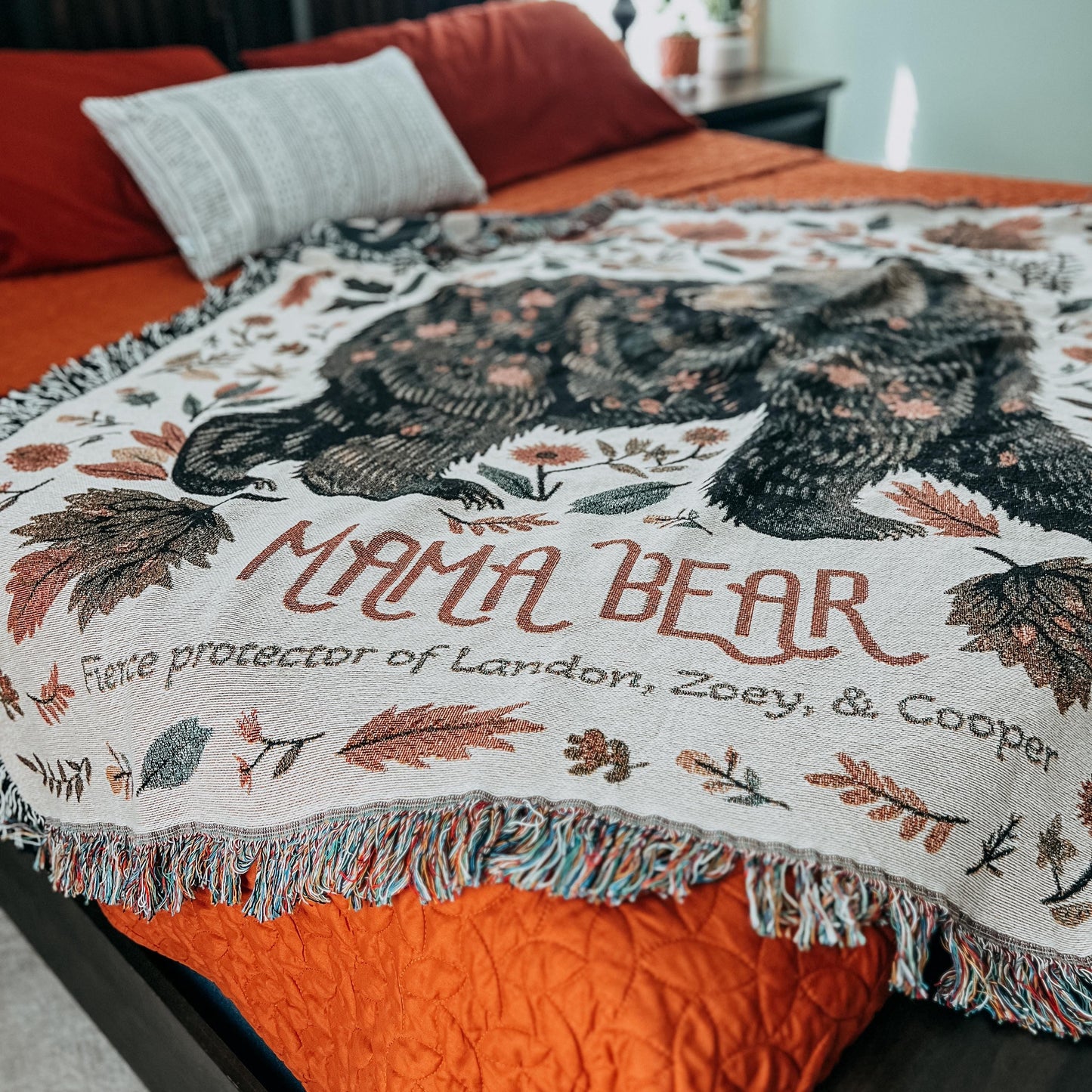 Mama Bear Personalized Throw Blanket