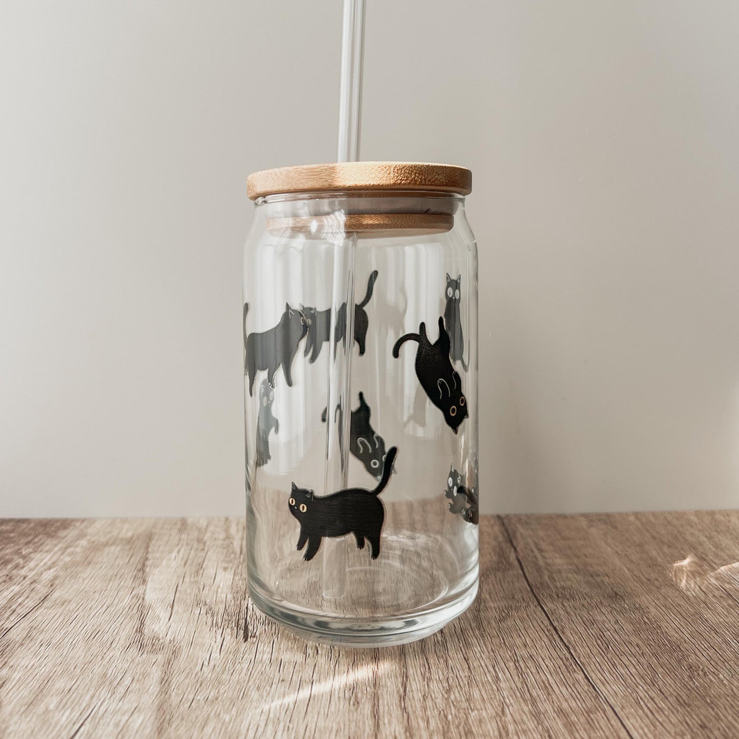 Black Cat Glass Tumbler