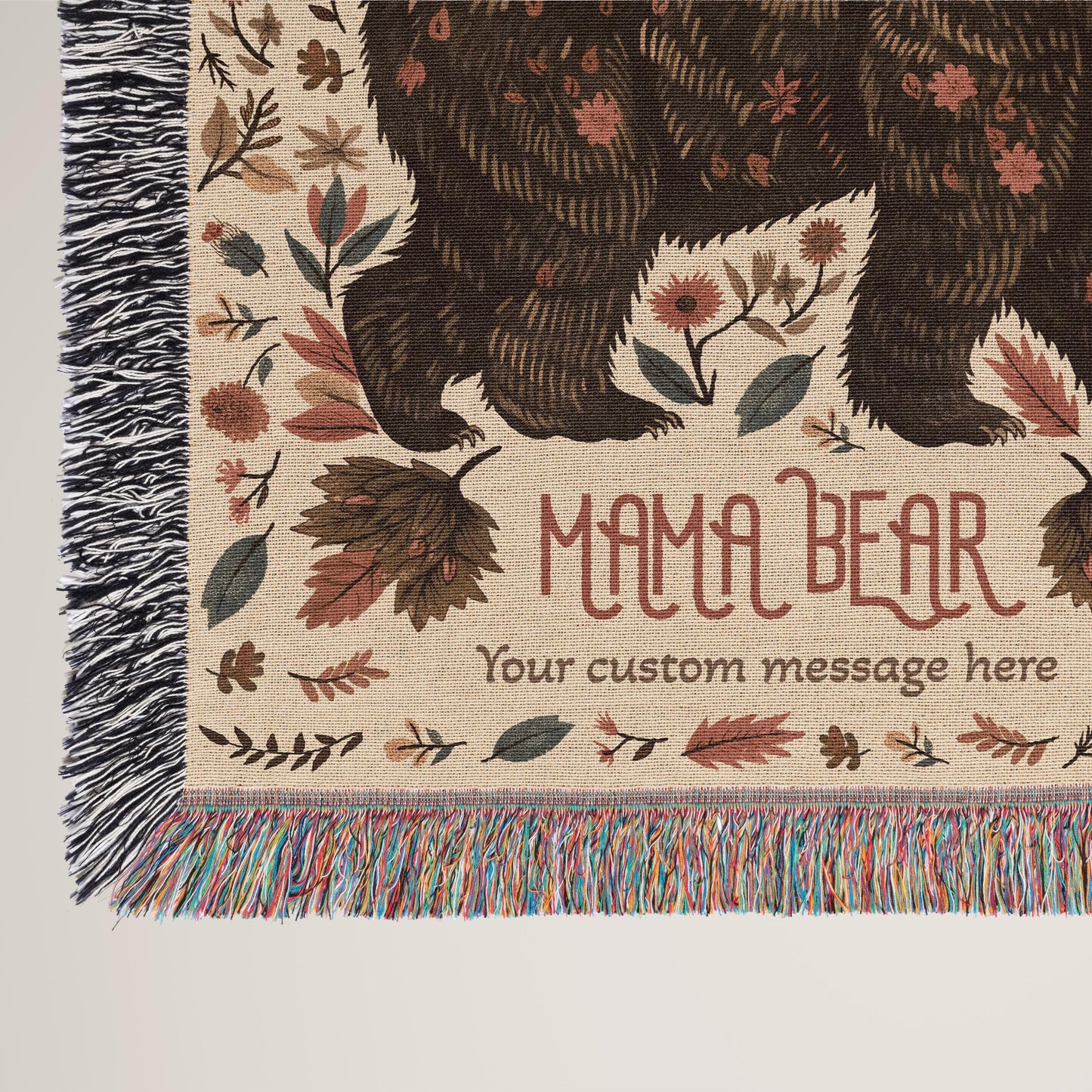 Mama Bear Personalized Throw Blanket