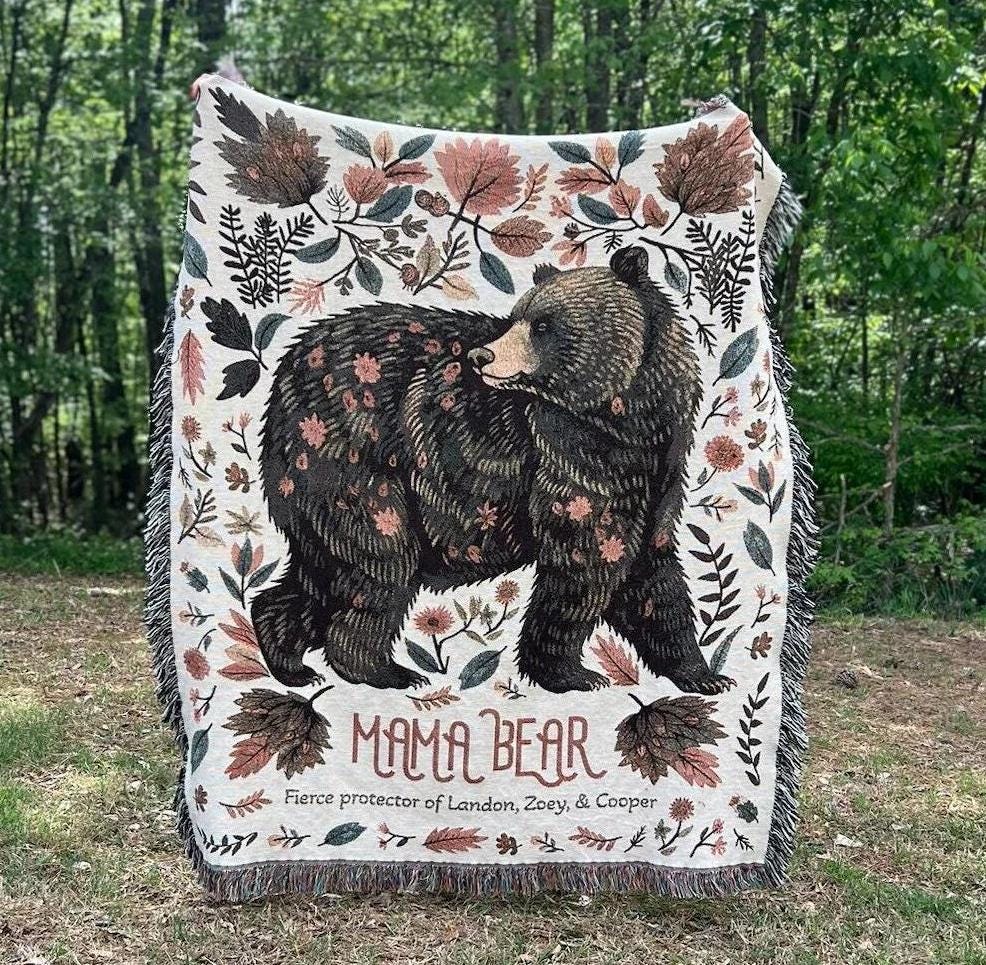 Mama Bear Personalized Throw Blanket