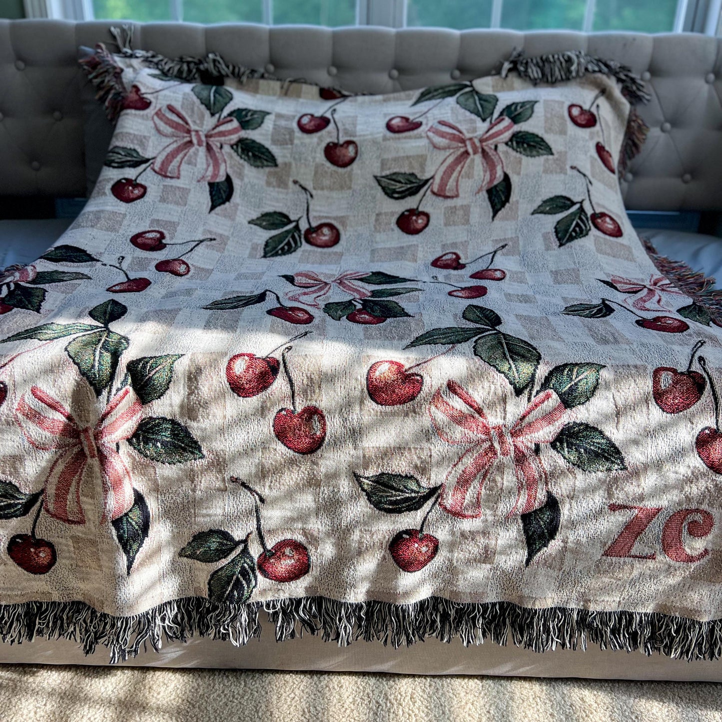 Dark Coquette Woven Blanket