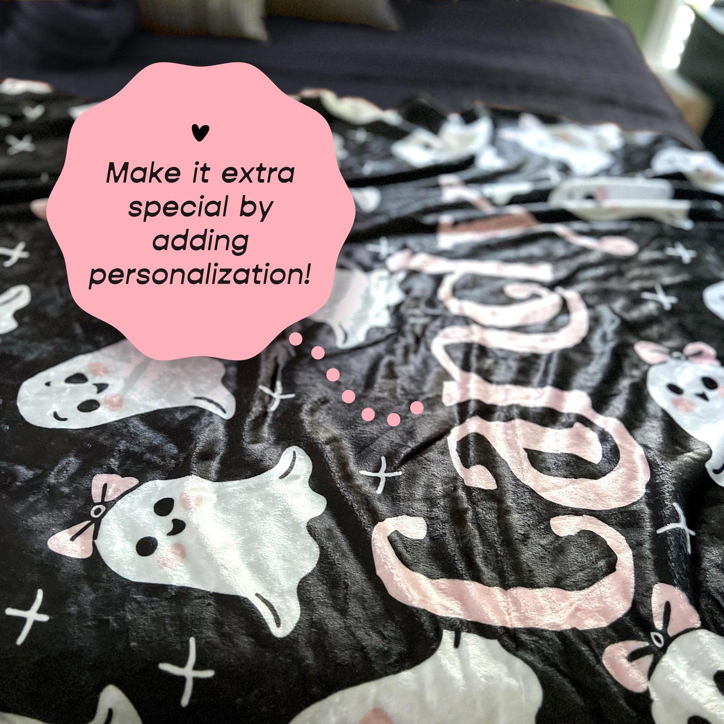Spooky Cozy Ghost Blanket