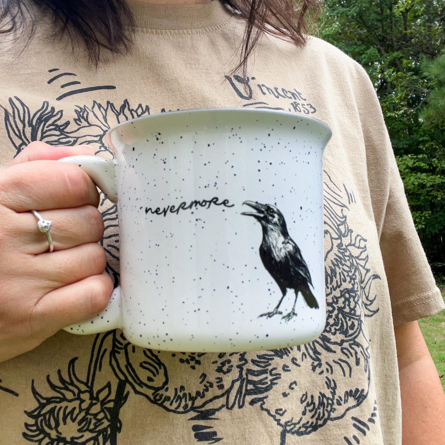 Cawing Crow Ceramic Mug